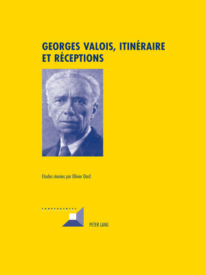 cover image of Georges Valois, itinéraire et réceptions